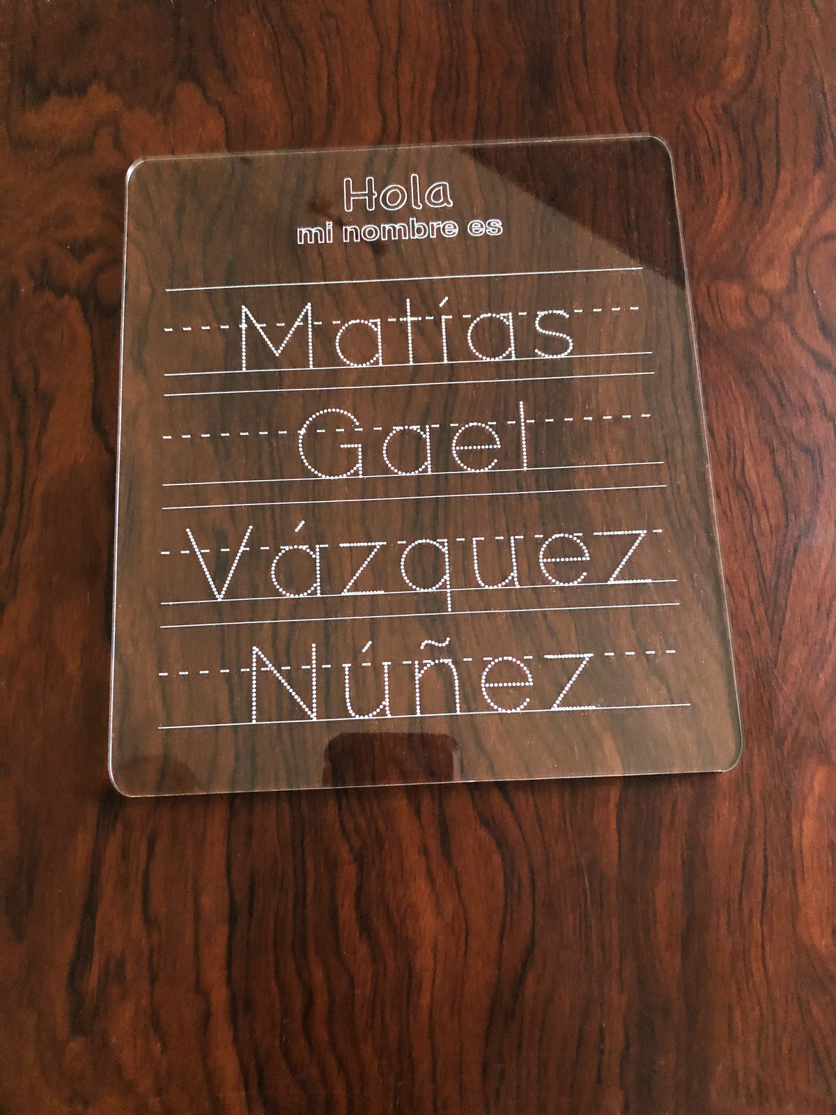 Tablero para Trazar Nombre ( 4 lineas )