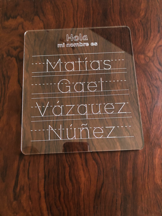 Tablero para Trazar Nombre ( 4 lineas )