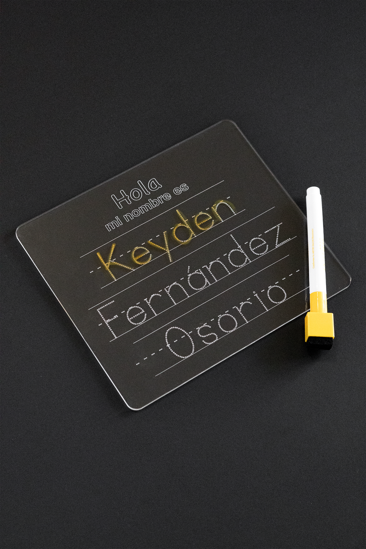 Tablero de Trazar Nombre  (3 Lineas)