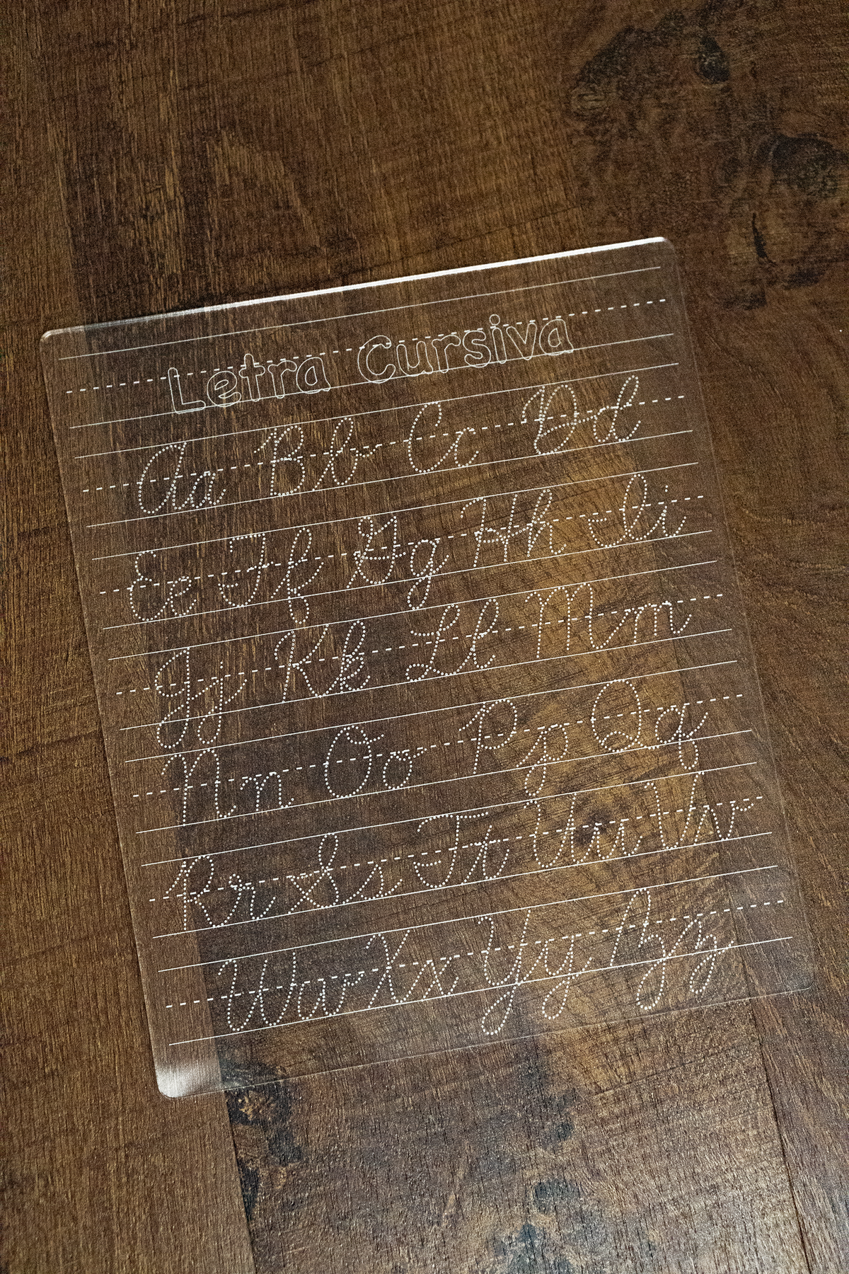 Tablero de Trazar Letra Cursiva