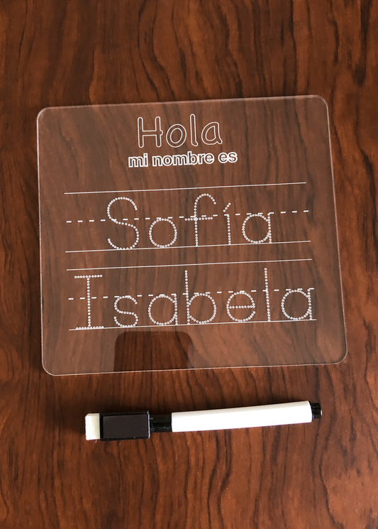 Tablero de Trazar Nombre (2 Lineas)