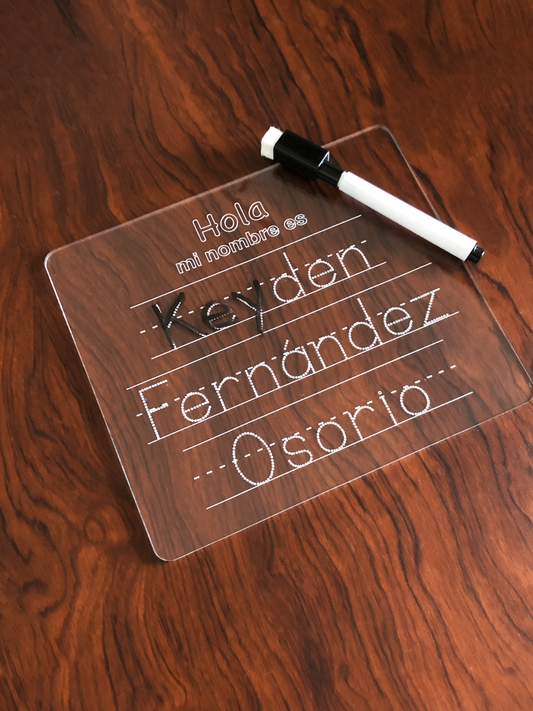 Tablero de Trazar Nombre  (3 Lineas)